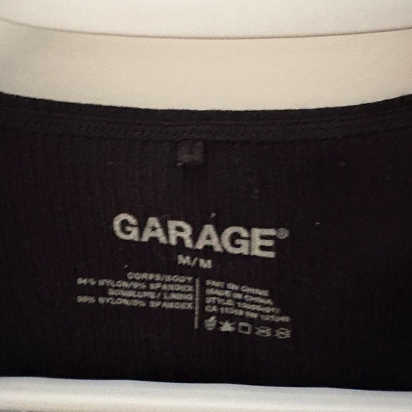 Garage Black Ribbed Crop Top - Picture 2 of 2